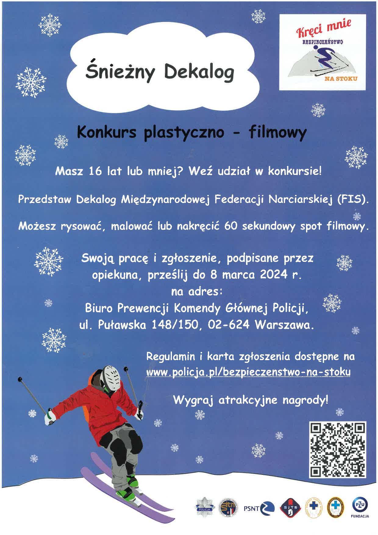 Plakat - konkurs Śnieżny Dekalog
